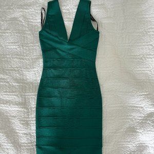 Herve Leger v-neck mini dress, XS